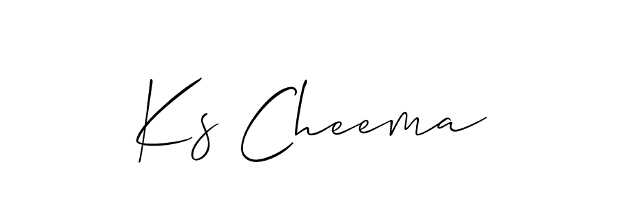 The best way (Allison_Script) to make a short signature is to pick only two or three words in your name. The name Ks Cheema include a total of six letters. For converting this name. Ks Cheema signature style 2 images and pictures png