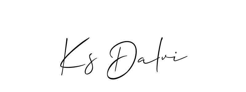 Allison_Script is a professional signature style that is perfect for those who want to add a touch of class to their signature. It is also a great choice for those who want to make their signature more unique. Get Ks Dalvi name to fancy signature for free. Ks Dalvi signature style 2 images and pictures png