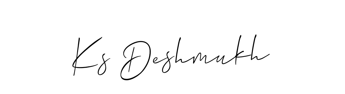 Also we have Ks Deshmukh name is the best signature style. Create professional handwritten signature collection using Allison_Script autograph style. Ks Deshmukh signature style 2 images and pictures png