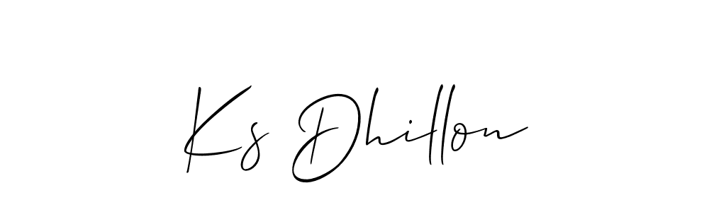 You should practise on your own different ways (Allison_Script) to write your name (Ks Dhillon) in signature. don't let someone else do it for you. Ks Dhillon signature style 2 images and pictures png
