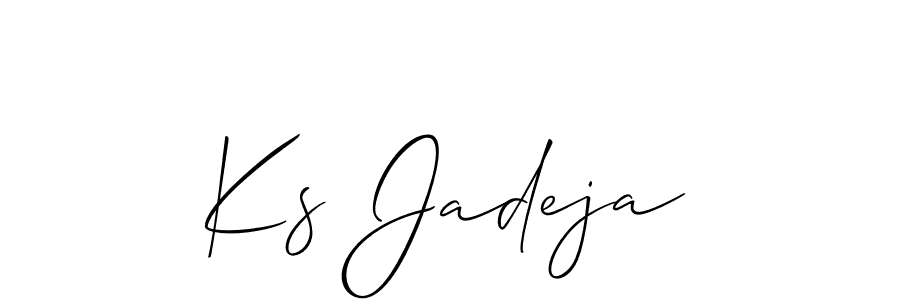 Best and Professional Signature Style for Ks Jadeja. Allison_Script Best Signature Style Collection. Ks Jadeja signature style 2 images and pictures png