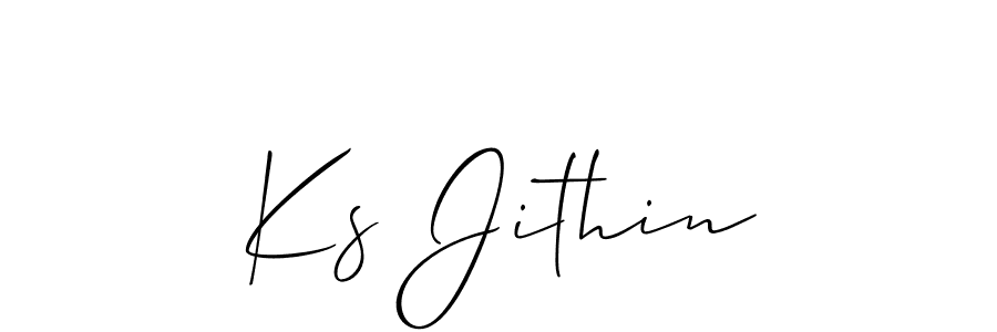 You should practise on your own different ways (Allison_Script) to write your name (Ks Jithin) in signature. don't let someone else do it for you. Ks Jithin signature style 2 images and pictures png