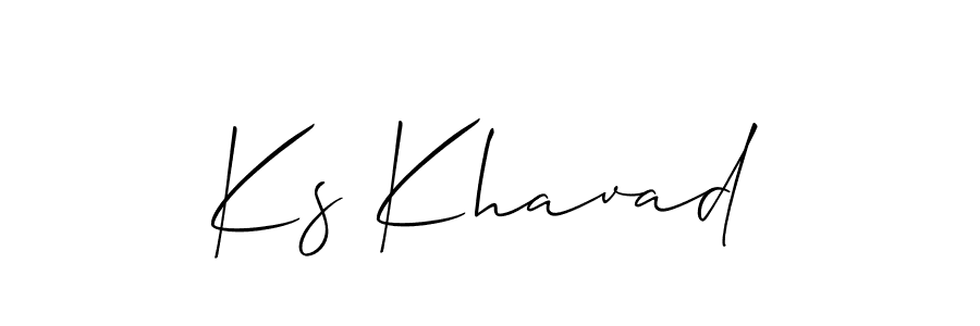 Ks Khavad stylish signature style. Best Handwritten Sign (Allison_Script) for my name. Handwritten Signature Collection Ideas for my name Ks Khavad. Ks Khavad signature style 2 images and pictures png