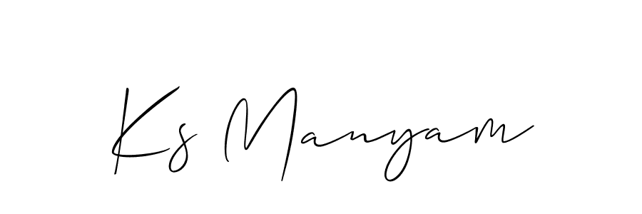 Best and Professional Signature Style for Ks Manyam. Allison_Script Best Signature Style Collection. Ks Manyam signature style 2 images and pictures png