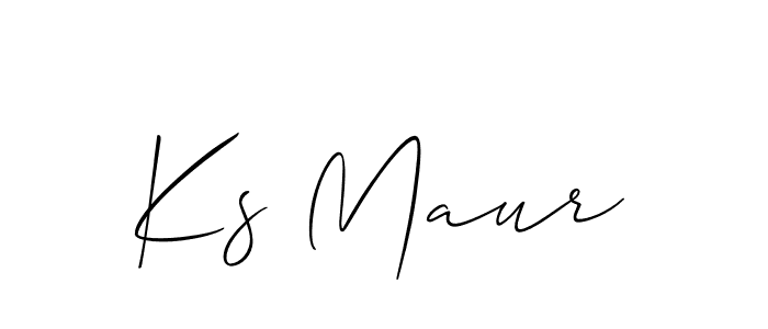 Best and Professional Signature Style for Ks Maur. Allison_Script Best Signature Style Collection. Ks Maur signature style 2 images and pictures png