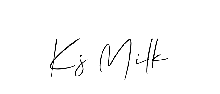 Best and Professional Signature Style for Ks Milk. Allison_Script Best Signature Style Collection. Ks Milk signature style 2 images and pictures png