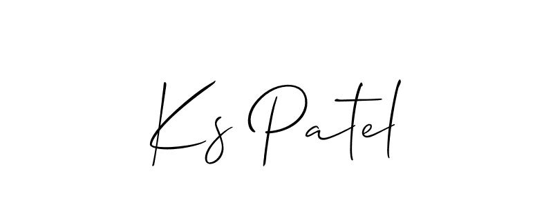 if you are searching for the best signature style for your name Ks Patel. so please give up your signature search. here we have designed multiple signature styles  using Allison_Script. Ks Patel signature style 2 images and pictures png