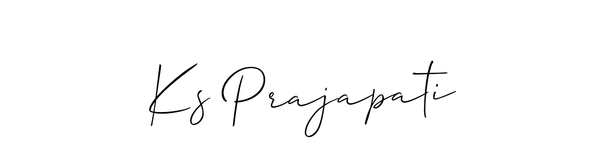 Similarly Allison_Script is the best handwritten signature design. Signature creator online .You can use it as an online autograph creator for name Ks Prajapati. Ks Prajapati signature style 2 images and pictures png