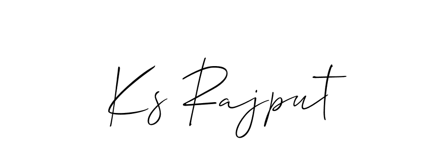 The best way (Allison_Script) to make a short signature is to pick only two or three words in your name. The name Ks Rajput include a total of six letters. For converting this name. Ks Rajput signature style 2 images and pictures png