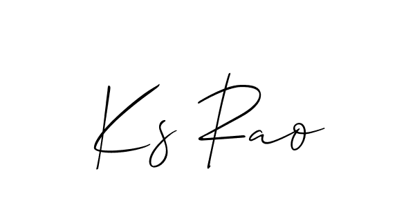 Ks Rao stylish signature style. Best Handwritten Sign (Allison_Script) for my name. Handwritten Signature Collection Ideas for my name Ks Rao. Ks Rao signature style 2 images and pictures png