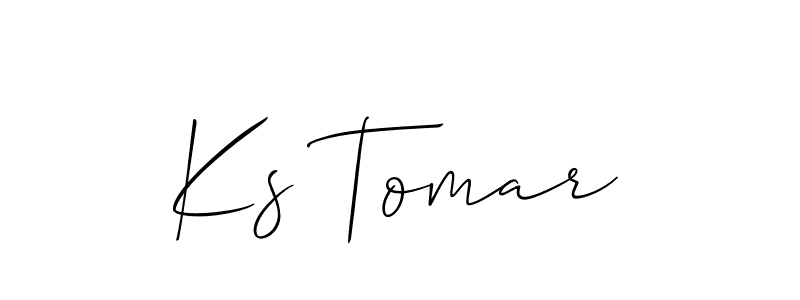 How to Draw Ks Tomar signature style? Allison_Script is a latest design signature styles for name Ks Tomar. Ks Tomar signature style 2 images and pictures png