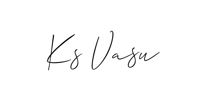 Make a beautiful signature design for name Ks Vasu. Use this online signature maker to create a handwritten signature for free. Ks Vasu signature style 2 images and pictures png