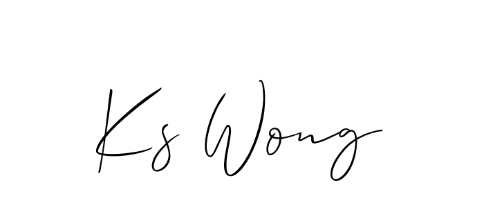 How to make Ks Wong signature? Allison_Script is a professional autograph style. Create handwritten signature for Ks Wong name. Ks Wong signature style 2 images and pictures png