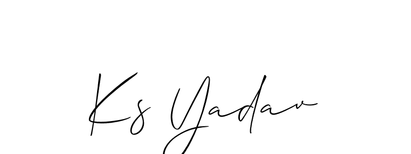 Design your own signature with our free online signature maker. With this signature software, you can create a handwritten (Allison_Script) signature for name Ks Yadav. Ks Yadav signature style 2 images and pictures png