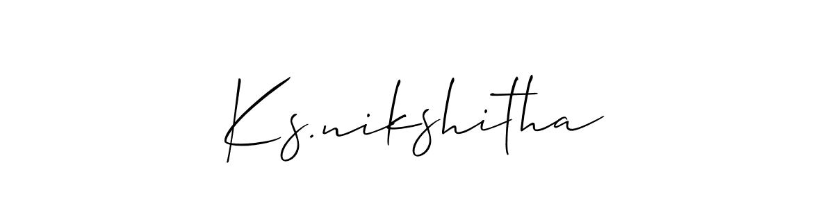 Once you've used our free online signature maker to create your best signature Allison_Script style, it's time to enjoy all of the benefits that Ks.nikshitha name signing documents. Ks.nikshitha signature style 2 images and pictures png
