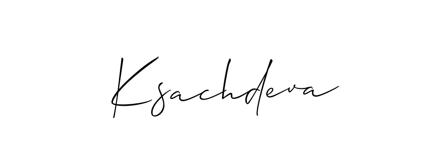 You should practise on your own different ways (Allison_Script) to write your name (Ksachdeva) in signature. don't let someone else do it for you. Ksachdeva signature style 2 images and pictures png