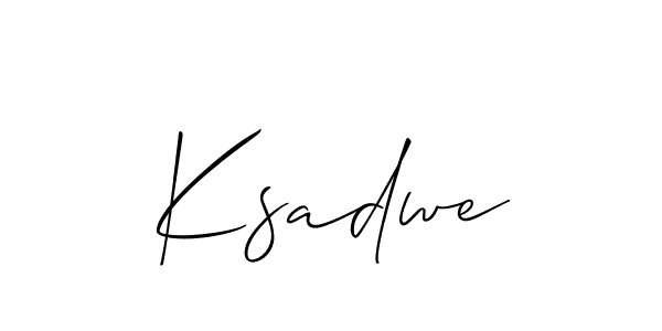 Best and Professional Signature Style for Ksadwe. Allison_Script Best Signature Style Collection. Ksadwe signature style 2 images and pictures png