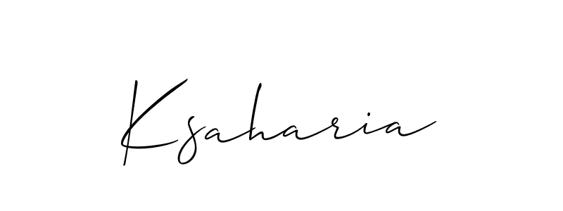 Once you've used our free online signature maker to create your best signature Allison_Script style, it's time to enjoy all of the benefits that Ksaharia name signing documents. Ksaharia signature style 2 images and pictures png