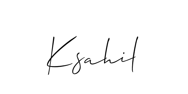 It looks lik you need a new signature style for name Ksahil. Design unique handwritten (Allison_Script) signature with our free signature maker in just a few clicks. Ksahil signature style 2 images and pictures png