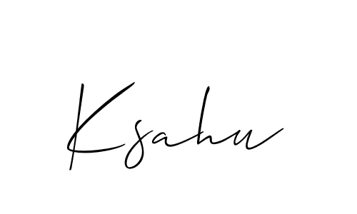 Make a beautiful signature design for name Ksahu. With this signature (Allison_Script) style, you can create a handwritten signature for free. Ksahu signature style 2 images and pictures png