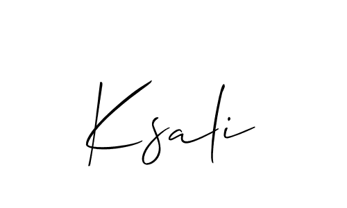 if you are searching for the best signature style for your name Ksali. so please give up your signature search. here we have designed multiple signature styles  using Allison_Script. Ksali signature style 2 images and pictures png