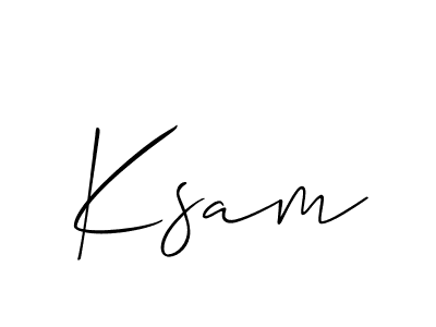 How to Draw Ksam signature style? Allison_Script is a latest design signature styles for name Ksam. Ksam signature style 2 images and pictures png