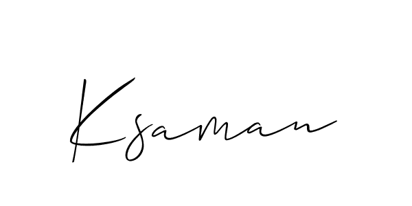 Similarly Allison_Script is the best handwritten signature design. Signature creator online .You can use it as an online autograph creator for name Ksaman. Ksaman signature style 2 images and pictures png