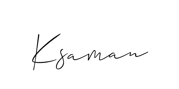 Once you've used our free online signature maker to create your best signature Allison_Script style, it's time to enjoy all of the benefits that Ksaman name signing documents. Ksaman signature style 2 images and pictures png