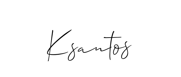 Once you've used our free online signature maker to create your best signature Allison_Script style, it's time to enjoy all of the benefits that Ksantos name signing documents. Ksantos signature style 2 images and pictures png