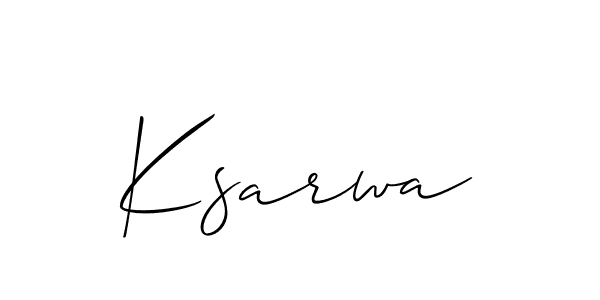 Make a short Ksarwa signature style. Manage your documents anywhere anytime using Allison_Script. Create and add eSignatures, submit forms, share and send files easily. Ksarwa signature style 2 images and pictures png