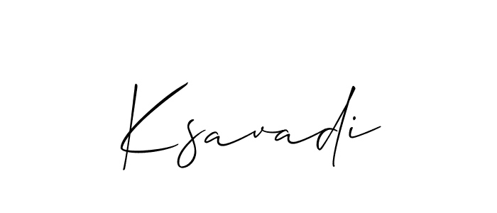 Ksavadi stylish signature style. Best Handwritten Sign (Allison_Script) for my name. Handwritten Signature Collection Ideas for my name Ksavadi. Ksavadi signature style 2 images and pictures png