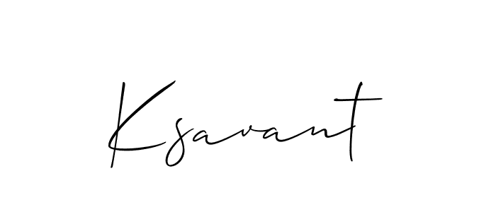 Also we have Ksavant name is the best signature style. Create professional handwritten signature collection using Allison_Script autograph style. Ksavant signature style 2 images and pictures png