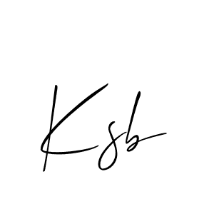 Best and Professional Signature Style for Ksb. Allison_Script Best Signature Style Collection. Ksb signature style 2 images and pictures png