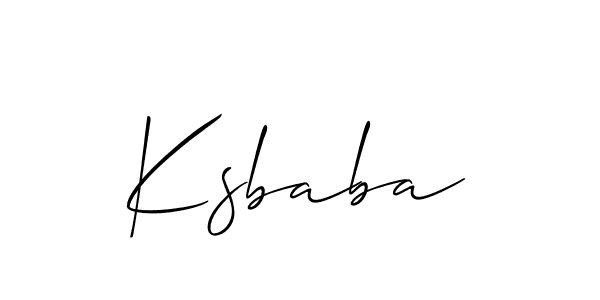 How to Draw Ksbaba signature style? Allison_Script is a latest design signature styles for name Ksbaba. Ksbaba signature style 2 images and pictures png