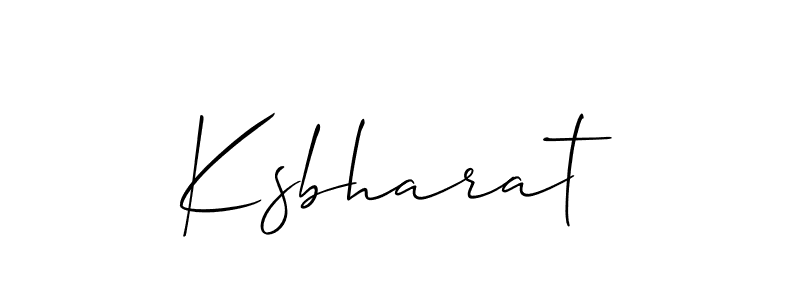 Design your own signature with our free online signature maker. With this signature software, you can create a handwritten (Allison_Script) signature for name Ksbharat. Ksbharat signature style 2 images and pictures png
