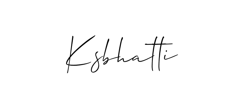 The best way (Allison_Script) to make a short signature is to pick only two or three words in your name. The name Ksbhatti include a total of six letters. For converting this name. Ksbhatti signature style 2 images and pictures png