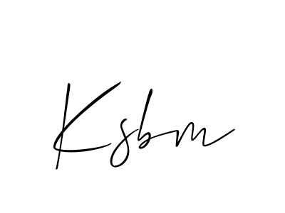 Create a beautiful signature design for name Ksbm. With this signature (Allison_Script) fonts, you can make a handwritten signature for free. Ksbm signature style 2 images and pictures png