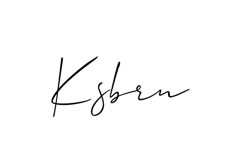 Allison_Script is a professional signature style that is perfect for those who want to add a touch of class to their signature. It is also a great choice for those who want to make their signature more unique. Get Ksbrn name to fancy signature for free. Ksbrn signature style 2 images and pictures png