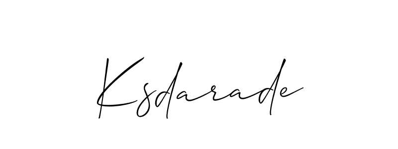 Make a beautiful signature design for name Ksdarade. With this signature (Allison_Script) style, you can create a handwritten signature for free. Ksdarade signature style 2 images and pictures png