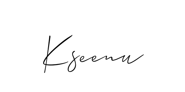 Make a beautiful signature design for name Kseenu. With this signature (Allison_Script) style, you can create a handwritten signature for free. Kseenu signature style 2 images and pictures png