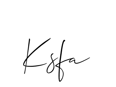 Best and Professional Signature Style for Ksfa. Allison_Script Best Signature Style Collection. Ksfa signature style 2 images and pictures png