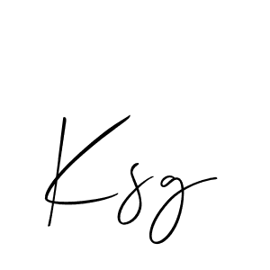 The best way (Allison_Script) to make a short signature is to pick only two or three words in your name. The name Ksg include a total of six letters. For converting this name. Ksg signature style 2 images and pictures png