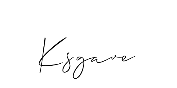 Also we have Ksgave name is the best signature style. Create professional handwritten signature collection using Allison_Script autograph style. Ksgave signature style 2 images and pictures png