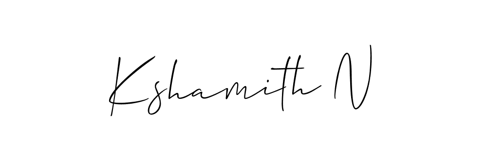 Design your own signature with our free online signature maker. With this signature software, you can create a handwritten (Allison_Script) signature for name Kshamith N. Kshamith N signature style 2 images and pictures png