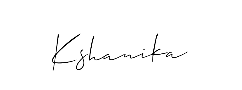 Design your own signature with our free online signature maker. With this signature software, you can create a handwritten (Allison_Script) signature for name Kshanika. Kshanika signature style 2 images and pictures png