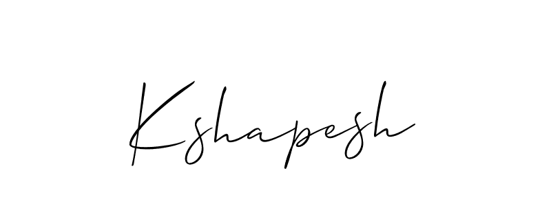 The best way (Allison_Script) to make a short signature is to pick only two or three words in your name. The name Kshapesh include a total of six letters. For converting this name. Kshapesh signature style 2 images and pictures png