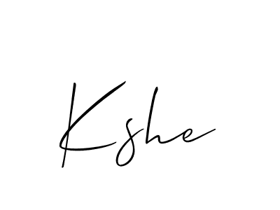 How to make Kshe signature? Allison_Script is a professional autograph style. Create handwritten signature for Kshe name. Kshe signature style 2 images and pictures png