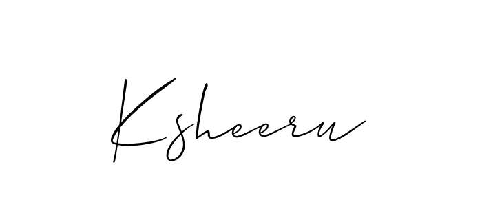 You should practise on your own different ways (Allison_Script) to write your name (Ksheeru) in signature. don't let someone else do it for you. Ksheeru signature style 2 images and pictures png