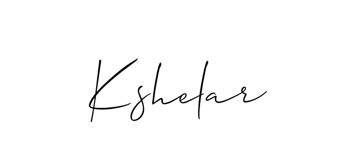 You should practise on your own different ways (Allison_Script) to write your name (Kshelar) in signature. don't let someone else do it for you. Kshelar signature style 2 images and pictures png