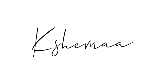 How to make Kshemaa signature? Allison_Script is a professional autograph style. Create handwritten signature for Kshemaa name. Kshemaa signature style 2 images and pictures png